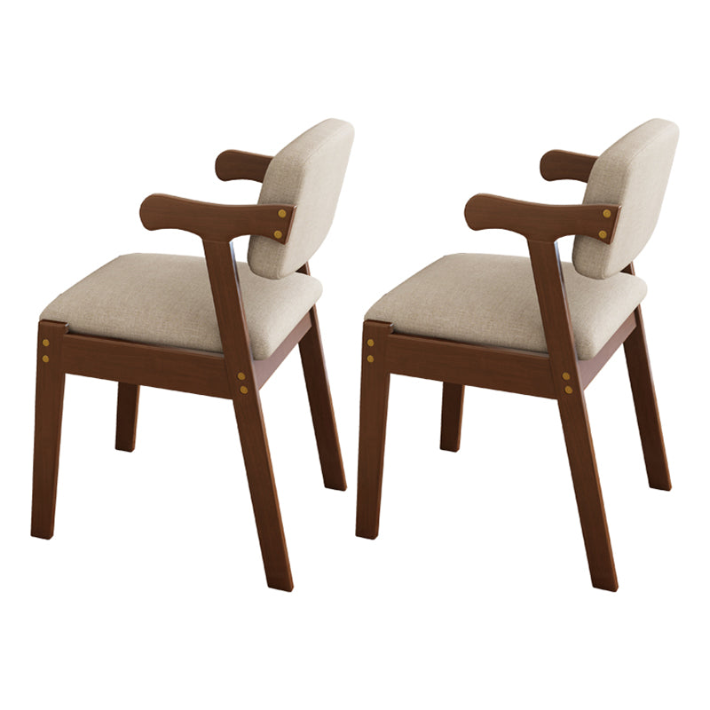 Contemporary Wood Indoor Open Back Dining Side Chair 20'' Wide Dining Chair Grey 2 Piece Set Walnut Clearhalo ' kitchen&dining_furn' 'Dining Chairs' 'Dining Tables & Seating' 'dining_chair' 'furn' 'furn_dining_chair' 'Furniture' 'furniture_dining_chair' 'Kitchen & Dining Furniture' 'kitchen' 3597738