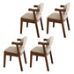 Contemporary Wood Indoor Open Back Dining Side Chair 20'' Wide Dining Chair Grey 4 Piece Set Walnut Clearhalo ' kitchen&dining_furn' 'Dining Chairs' 'Dining Tables & Seating' 'dining_chair' 'furn' 'furn_dining_chair' 'Furniture' 'furniture_dining_chair' 'Kitchen & Dining Furniture' 'kitchen' 3597739