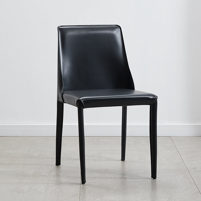 Faux Leather Contemporary Dining Room Chairs Matte Finish Solid Back Dining Arm Chairs Black 1 Piece Clearhalo ' kitchen&dining_furn' 'Dining Chairs' 'Dining Tables & Seating' 'dining_chair' 'furn' 'furn_dining_chair' 'Furniture' 'furniture_dining_chair' 'Kitchen & Dining Furniture' 'kitchen' 3597747