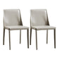 Faux Leather Contemporary Dining Room Chairs Matte Finish Solid Back Dining Arm Chairs Light Gray 2 Piece Set Clearhalo ' kitchen&dining_furn' 'Dining Chairs' 'Dining Tables & Seating' 'dining_chair' 'furn' 'furn_dining_chair' 'Furniture' 'furniture_dining_chair' 'Kitchen & Dining Furniture' 'kitchen' 3597754