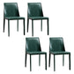 Faux Leather Contemporary Dining Room Chairs Matte Finish Solid Back Dining Arm Chairs Blackish Green 4 Piece Set Clearhalo ' kitchen&dining_furn' 'Dining Chairs' 'Dining Tables & Seating' 'dining_chair' 'furn' 'furn_dining_chair' 'Furniture' 'furniture_dining_chair' 'Kitchen & Dining Furniture' 'kitchen' 3597767