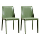 Faux Leather Contemporary Dining Room Chairs Matte Finish Solid Back Dining Arm Chairs Green 2 Piece Set Clearhalo ' kitchen&dining_furn' 'Dining Chairs' 'Dining Tables & Seating' 'dining_chair' 'furn' 'furn_dining_chair' 'Furniture' 'furniture_dining_chair' 'Kitchen & Dining Furniture' 'kitchen' 3597769