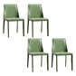 Faux Leather Contemporary Dining Room Chairs Matte Finish Solid Back Dining Arm Chairs Green 4 Piece Set Clearhalo ' kitchen&dining_furn' 'Dining Chairs' 'Dining Tables & Seating' 'dining_chair' 'furn' 'furn_dining_chair' 'Furniture' 'furniture_dining_chair' 'Kitchen & Dining Furniture' 'kitchen' 3597770