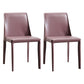 Faux Leather Contemporary Dining Room Chairs Matte Finish Solid Back Dining Arm Chairs Purple 2 Piece Set Clearhalo ' kitchen&dining_furn' 'Dining Chairs' 'Dining Tables & Seating' 'dining_chair' 'furn' 'furn_dining_chair' 'Furniture' 'furniture_dining_chair' 'Kitchen & Dining Furniture' 'kitchen' 3597772