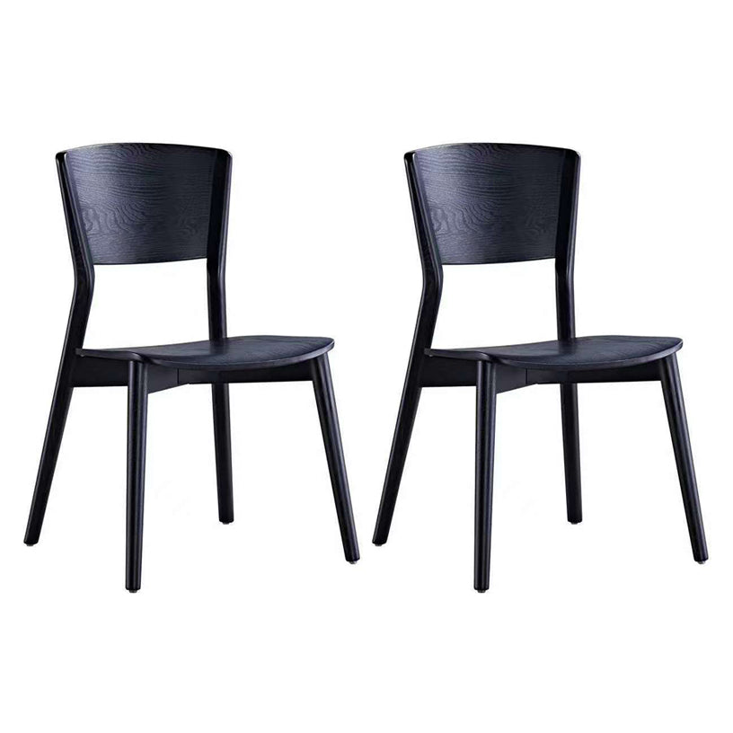 Industrial Style Solid Wood Side Chair Black Open Back Dining Side Chair Black 2 Piece Set Clearhalo ' kitchen&dining_furn' 'Dining Chairs' 'Dining Tables & Seating' 'dining_chair' 'furn' 'furn_dining_chair' 'Furniture' 'furniture_dining_chair' 'Kitchen & Dining Furniture' 'kitchen' 3597778