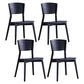 Industrial Style Solid Wood Side Chair Black Open Back Dining Side Chair Black 4 Piece Set Clearhalo ' kitchen&dining_furn' 'Dining Chairs' 'Dining Tables & Seating' 'dining_chair' 'furn' 'furn_dining_chair' 'Furniture' 'furniture_dining_chair' 'Kitchen & Dining Furniture' 'kitchen' 3597779