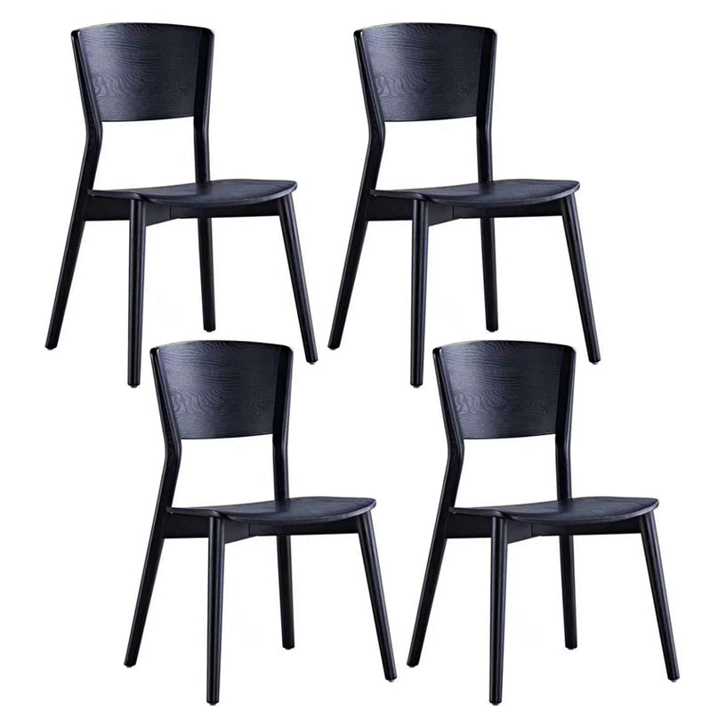 Industrial Style Solid Wood Side Chair Black Open Back Dining Side Chair Black 4 Piece Set Clearhalo ' kitchen&dining_furn' 'Dining Chairs' 'Dining Tables & Seating' 'dining_chair' 'furn' 'furn_dining_chair' 'Furniture' 'furniture_dining_chair' 'Kitchen & Dining Furniture' 'kitchen' 3597779