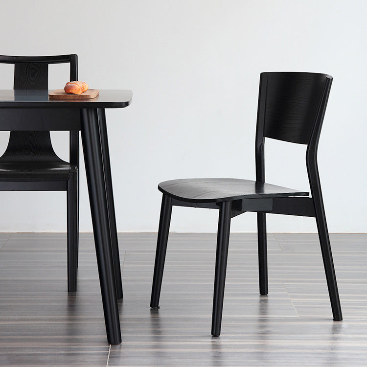 Industrial Style Solid Wood Side Chair Black Open Back Dining Side Chair Clearhalo ' kitchen&dining_furn' 'Dining Chairs' 'Dining Tables & Seating' 'dining_chair' 'furn' 'furn_dining_chair' 'Furniture' 'furniture_dining_chair' 'Kitchen & Dining Furniture' 'kitchen' 3597780