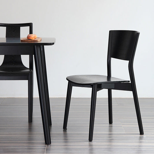 Industrial Style Solid Wood Side Chair Black Open Back Dining Side Chair Clearhalo ' kitchen&dining_furn' 'Dining Chairs' 'Dining Tables & Seating' 'dining_chair' 'furn' 'furn_dining_chair' 'Furniture' 'furniture_dining_chair' 'Kitchen & Dining Furniture' 'kitchen' 3597780