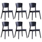 Industrial Style Solid Wood Side Chair Black Open Back Dining Side Chair Black 6 Piece Set Clearhalo ' kitchen&dining_furn' 'Dining Chairs' 'Dining Tables & Seating' 'dining_chair' 'furn' 'furn_dining_chair' 'Furniture' 'furniture_dining_chair' 'Kitchen & Dining Furniture' 'kitchen' 3597781