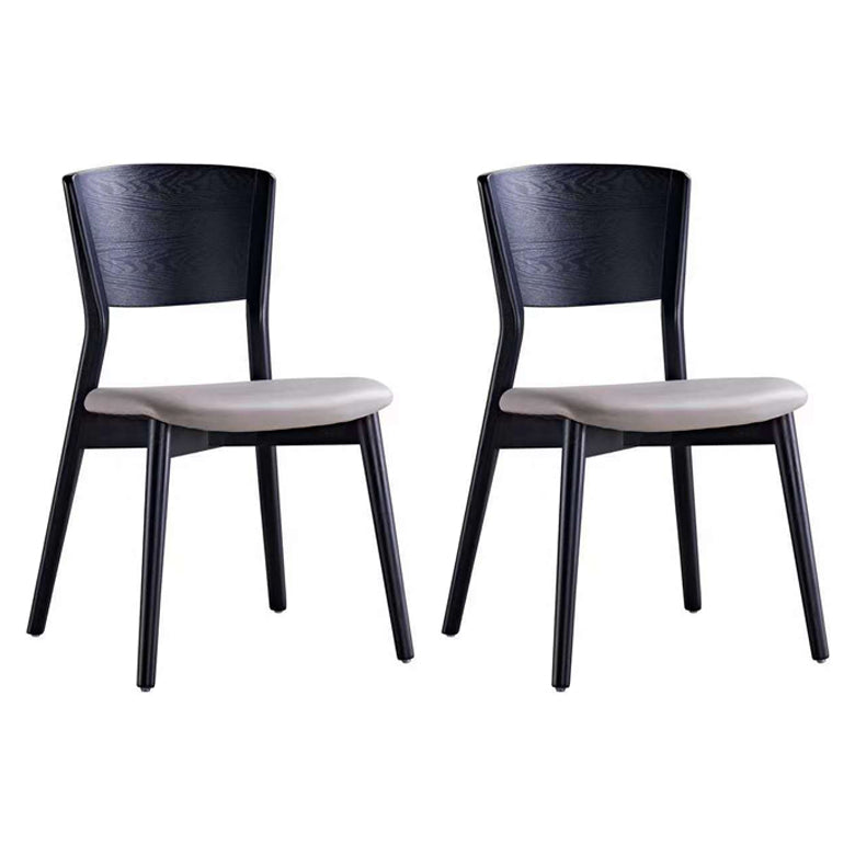 Industrial Style Solid Wood Side Chair Black Open Back Dining Side Chair White 2 Piece Set Clearhalo ' kitchen&dining_furn' 'Dining Chairs' 'Dining Tables & Seating' 'dining_chair' 'furn' 'furn_dining_chair' 'Furniture' 'furniture_dining_chair' 'Kitchen & Dining Furniture' 'kitchen' 3597783