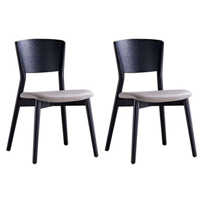 Industrial Style Solid Wood Side Chair Black Open Back Dining Side Chair White 2 Piece Set Clearhalo ' kitchen&dining_furn' 'Dining Chairs' 'Dining Tables & Seating' 'dining_chair' 'furn' 'furn_dining_chair' 'Furniture' 'furniture_dining_chair' 'Kitchen & Dining Furniture' 'kitchen' 3597783