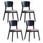 Industrial Style Solid Wood Side Chair Black Open Back Dining Side Chair White 4 Piece Set Clearhalo ' kitchen&dining_furn' 'Dining Chairs' 'Dining Tables & Seating' 'dining_chair' 'furn' 'furn_dining_chair' 'Furniture' 'furniture_dining_chair' 'Kitchen & Dining Furniture' 'kitchen' 3597785