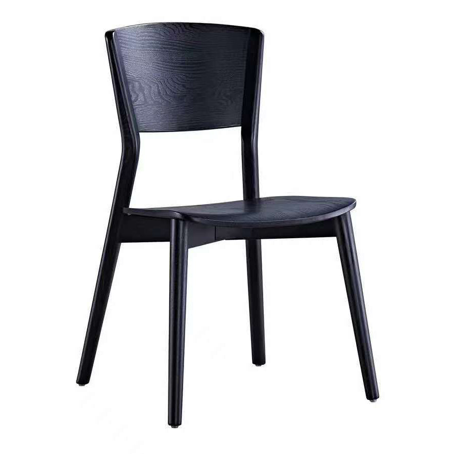 Industrial Style Solid Wood Side Chair Black Open Back Dining Side Chair Clearhalo ' kitchen&dining_furn' 'Dining Chairs' 'Dining Tables & Seating' 'dining_chair' 'furn' 'furn_dining_chair' 'Furniture' 'furniture_dining_chair' 'Kitchen & Dining Furniture' 'kitchen' 3597786