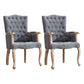Victorian Dining Arm Chair Solid Back Side Chair with 4 Wood Legs for Home Use Light Gray 2 Piece Set Clearhalo ' kitchen&dining_furn' 'Dining Chairs' 'Dining Tables & Seating' 'dining_chair' 'furn' 'furn_dining_chair' 'Furniture' 'furniture_dining_chair' 'Kitchen & Dining Furniture' 'kitchen' 3597792