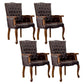 Victorian Dining Arm Chair Solid Back Side Chair with 4 Wood Legs for Home Use Coffee 4 Piece Set Clearhalo ' kitchen&dining_furn' 'Dining Chairs' 'Dining Tables & Seating' 'dining_chair' 'furn' 'furn_dining_chair' 'Furniture' 'furniture_dining_chair' 'Kitchen & Dining Furniture' 'kitchen' 3597800