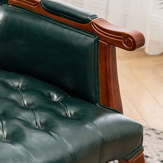 Victorian Dining Arm Chair Solid Back Side Chair with 4 Wood Legs for Home Use Clearhalo ' kitchen&dining_furn' 'Dining Chairs' 'Dining Tables & Seating' 'dining_chair' 'furn' 'furn_dining_chair' 'Furniture' 'furniture_dining_chair' 'Kitchen & Dining Furniture' 'kitchen' 3597801