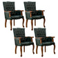 Victorian Dining Arm Chair Solid Back Side Chair with 4 Wood Legs for Home Use Blackish Green 4 Piece Set Clearhalo ' kitchen&dining_furn' 'Dining Chairs' 'Dining Tables & Seating' 'dining_chair' 'furn' 'furn_dining_chair' 'Furniture' 'furniture_dining_chair' 'Kitchen & Dining Furniture' 'kitchen' 3597811