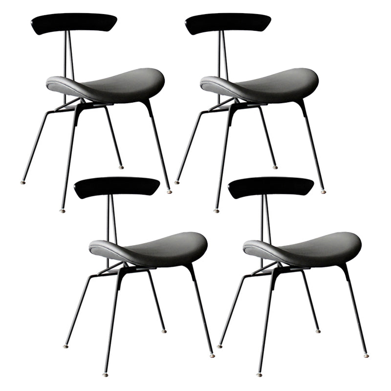 Industrial Chair with Metal Base 29"H Open Back Dining Side Chair for Restaurant Grey 4 Piece Set Clearhalo ' kitchen&dining_furn' 'Dining Chairs' 'Dining Tables & Seating' 'dining_chair' 'furn' 'furn_dining_chair' 'Furniture' 'furniture_dining_chair' 'Kitchen & Dining Furniture' 'kitchen' 3597822