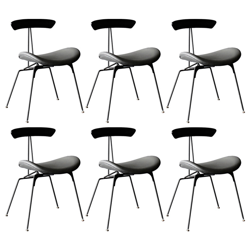 Industrial Chair with Metal Base 29"H Open Back Dining Side Chair for Restaurant Grey 6 Piece Set Clearhalo ' kitchen&dining_furn' 'Dining Chairs' 'Dining Tables & Seating' 'dining_chair' 'furn' 'furn_dining_chair' 'Furniture' 'furniture_dining_chair' 'Kitchen & Dining Furniture' 'kitchen' 3597823