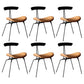 Industrial Chair with Metal Base 29"H Open Back Dining Side Chair for Restaurant Brown 6 Piece Set Clearhalo ' kitchen&dining_furn' 'Dining Chairs' 'Dining Tables & Seating' 'dining_chair' 'furn' 'furn_dining_chair' 'Furniture' 'furniture_dining_chair' 'Kitchen & Dining Furniture' 'kitchen' 3597830