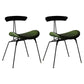 Industrial Chair with Metal Base 29"H Open Back Dining Side Chair for Restaurant Blackish Green 2 Piece Set Clearhalo ' kitchen&dining_furn' 'Dining Chairs' 'Dining Tables & Seating' 'dining_chair' 'furn' 'furn_dining_chair' 'Furniture' 'furniture_dining_chair' 'Kitchen & Dining Furniture' 'kitchen' 3597832