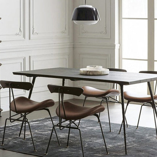 Industrial Chair with Metal Base 29"H Open Back Dining Side Chair for Restaurant Clearhalo ' kitchen&dining_furn' 'Dining Chairs' 'Dining Tables & Seating' 'dining_chair' 'furn' 'furn_dining_chair' 'Furniture' 'furniture_dining_chair' 'Kitchen & Dining Furniture' 'kitchen' 3597836