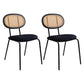 Modern Style Metal Dining Room Kitchen Chairs Set Open Back Dining Side Chair Black Black 2 Piece Set Clearhalo ' kitchen&dining_furn' 'Dining Chairs' 'Dining Tables & Seating' 'dining_chair' 'furn' 'furn_dining_chair' 'Furniture' 'furniture_dining_chair' 'Kitchen & Dining Furniture' 'kitchen' 3597841