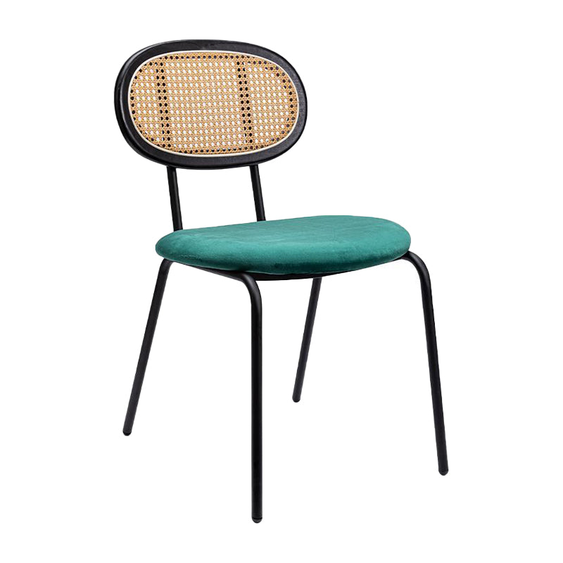 Modern Style Metal Dining Room Kitchen Chairs Set Open Back Dining Side Chair Black Green 1 Piece Clearhalo ' kitchen&dining_furn' 'Dining Chairs' 'Dining Tables & Seating' 'dining_chair' 'furn' 'furn_dining_chair' 'Furniture' 'furniture_dining_chair' 'Kitchen & Dining Furniture' 'kitchen' 3597844