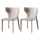 Faux Leather Modern Dining Room Chair Matte Finish Wingback Side Dining Chair Light Khaki 2 Piece Set Clearhalo ' kitchen&dining_furn' 'Dining Chairs' 'Dining Tables & Seating' 'dining_chair' 'furn' 'furn_dining_chair' 'Furniture' 'furniture_dining_chair' 'Kitchen & Dining Furniture' 'kitchen' 3597866