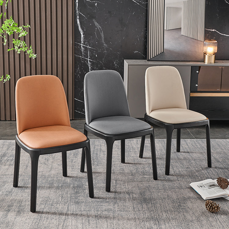 Contemporary Side Chair Dining Room Side Chair Set with Solid Wood Legs Clearhalo ' kitchen&dining_furn' 'Dining Chairs' 'Dining Tables & Seating' 'dining_chair' 'furn' 'furn_dining_chair' 'Furniture' 'furniture_dining_chair' 'Kitchen & Dining Furniture' 'kitchen' 3597875