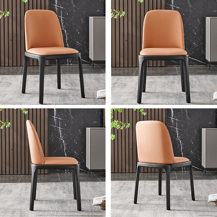 Contemporary Side Chair Dining Room Side Chair Set with Solid Wood Legs Clearhalo ' kitchen&dining_furn' 'Dining Chairs' 'Dining Tables & Seating' 'dining_chair' 'furn' 'furn_dining_chair' 'Furniture' 'furniture_dining_chair' 'Kitchen & Dining Furniture' 'kitchen' 3597881