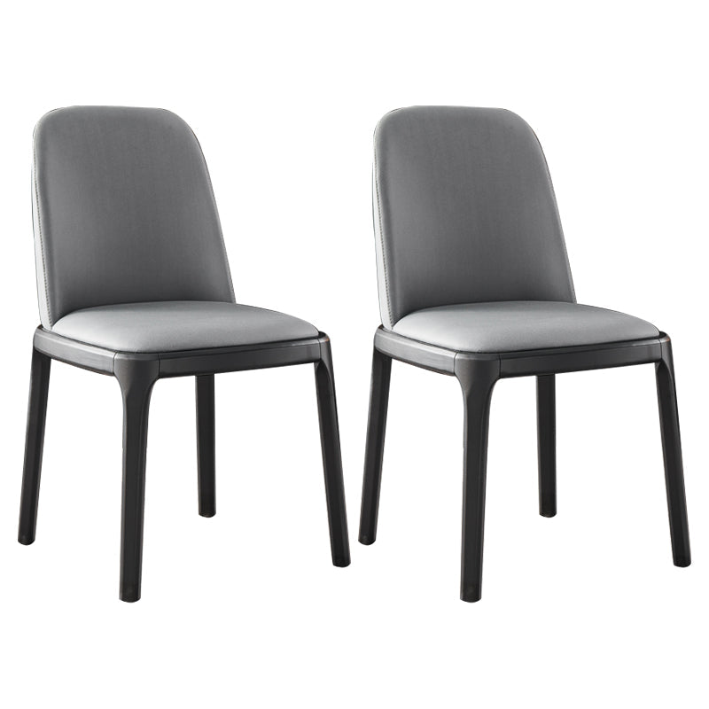 Contemporary Side Chair Dining Room Side Chair Set with Solid Wood Legs Light Gray 2 Piece Set Clearhalo ' kitchen&dining_furn' 'Dining Chairs' 'Dining Tables & Seating' 'dining_chair' 'furn' 'furn_dining_chair' 'Furniture' 'furniture_dining_chair' 'Kitchen & Dining Furniture' 'kitchen' 3597882