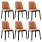 Contemporary Side Chair Dining Room Side Chair Set with Solid Wood Legs Orange 6 Piece Set Clearhalo ' kitchen&dining_furn' 'Dining Chairs' 'Dining Tables & Seating' 'dining_chair' 'furn' 'furn_dining_chair' 'Furniture' 'furniture_dining_chair' 'Kitchen & Dining Furniture' 'kitchen' 3597891