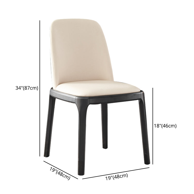 Contemporary Side Chair Dining Room Side Chair Set with Solid Wood Legs Clearhalo ' kitchen&dining_furn' 'Dining Chairs' 'Dining Tables & Seating' 'dining_chair' 'furn' 'furn_dining_chair' 'Furniture' 'furniture_dining_chair' 'Kitchen & Dining Furniture' 'kitchen' 3597894