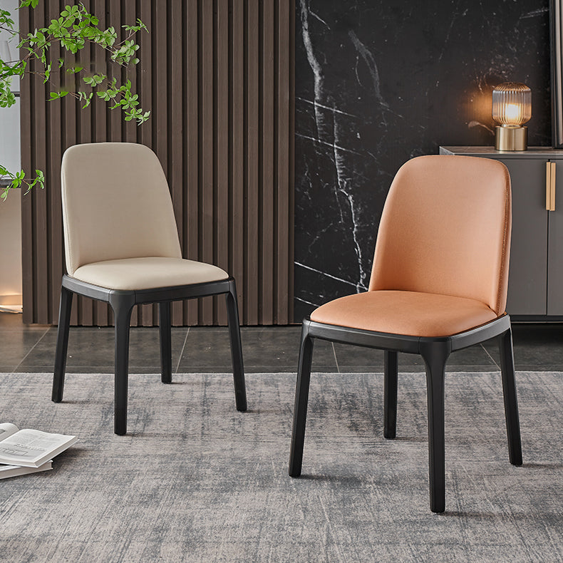 Contemporary Side Chair Dining Room Side Chair Set with Solid Wood Legs Clearhalo ' kitchen&dining_furn' 'Dining Chairs' 'Dining Tables & Seating' 'dining_chair' 'furn' 'furn_dining_chair' 'Furniture' 'furniture_dining_chair' 'Kitchen & Dining Furniture' 'kitchen' 3597896