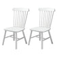 Contemporary Dining Chair Slat Back Side Chair with Wood Legs for Home Use White 2 Piece Set Clearhalo ' kitchen&dining_furn' 'Dining Chairs' 'Dining Tables & Seating' 'dining_chair' 'furn' 'furn_dining_chair' 'Furniture' 'furniture_dining_chair' 'Kitchen & Dining Furniture' 'kitchen' 3597900