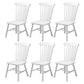 Contemporary Dining Chair Slat Back Side Chair with Wood Legs for Home Use White 6 Piece Set Clearhalo ' kitchen&dining_furn' 'Dining Chairs' 'Dining Tables & Seating' 'dining_chair' 'furn' 'furn_dining_chair' 'Furniture' 'furniture_dining_chair' 'Kitchen & Dining Furniture' 'kitchen' 3597903