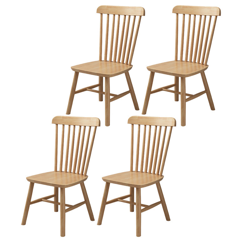 Contemporary Dining Chair Slat Back Side Chair with Wood Legs for Home Use Natural 4 Piece Set Clearhalo ' kitchen&dining_furn' 'Dining Chairs' 'Dining Tables & Seating' 'dining_chair' 'furn' 'furn_dining_chair' 'Furniture' 'furniture_dining_chair' 'Kitchen & Dining Furniture' 'kitchen' 3597907