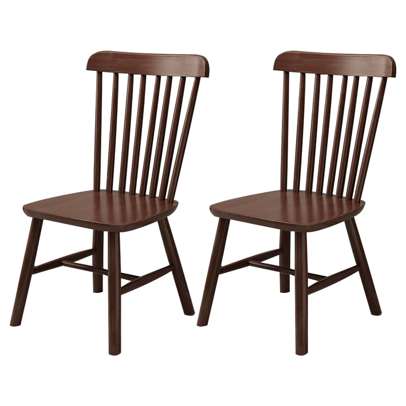 Contemporary Dining Chair Slat Back Side Chair with Wood Legs for Home Use Walnut 2 Piece Set Clearhalo ' kitchen&dining_furn' 'Dining Chairs' 'Dining Tables & Seating' 'dining_chair' 'furn' 'furn_dining_chair' 'Furniture' 'furniture_dining_chair' 'Kitchen & Dining Furniture' 'kitchen' 3597911