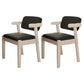 Contemporary Dining Side Chair Solid Wood Open Back Dining Side Chairs Black 2 Piece Set White Clearhalo ' kitchen&dining_furn' 'Dining Chairs' 'Dining Tables & Seating' 'dining_chair' 'furn' 'furn_dining_chair' 'Furniture' 'furniture_dining_chair' 'Kitchen & Dining Furniture' 'kitchen' 3597918