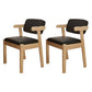 Contemporary Dining Side Chair Solid Wood Open Back Dining Side Chairs Black 2 Piece Set Natural Wood Clearhalo ' kitchen&dining_furn' 'Dining Chairs' 'Dining Tables & Seating' 'dining_chair' 'furn' 'furn_dining_chair' 'Furniture' 'furniture_dining_chair' 'Kitchen & Dining Furniture' 'kitchen' 3597925