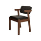 Contemporary Dining Side Chair Solid Wood Open Back Dining Side Chairs Black 1 Piece Walnut Clearhalo ' kitchen&dining_furn' 'Dining Chairs' 'Dining Tables & Seating' 'dining_chair' 'furn' 'furn_dining_chair' 'Furniture' 'furniture_dining_chair' 'Kitchen & Dining Furniture' 'kitchen' 3597929
