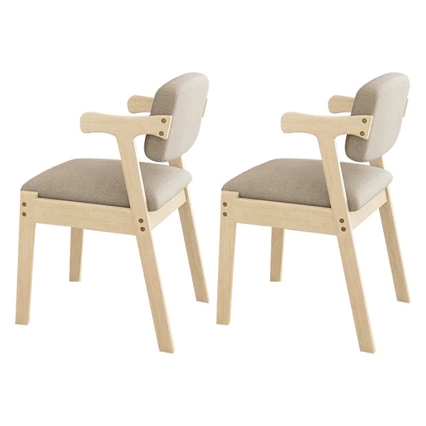 Contemporary Dining Side Chair Solid Wood Open Back Dining Side Chairs Grey 2 Piece Set Natural Wood Clearhalo ' kitchen&dining_furn' 'Dining Chairs' 'Dining Tables & Seating' 'dining_chair' 'furn' 'furn_dining_chair' 'Furniture' 'furniture_dining_chair' 'Kitchen & Dining Furniture' 'kitchen' 3597937