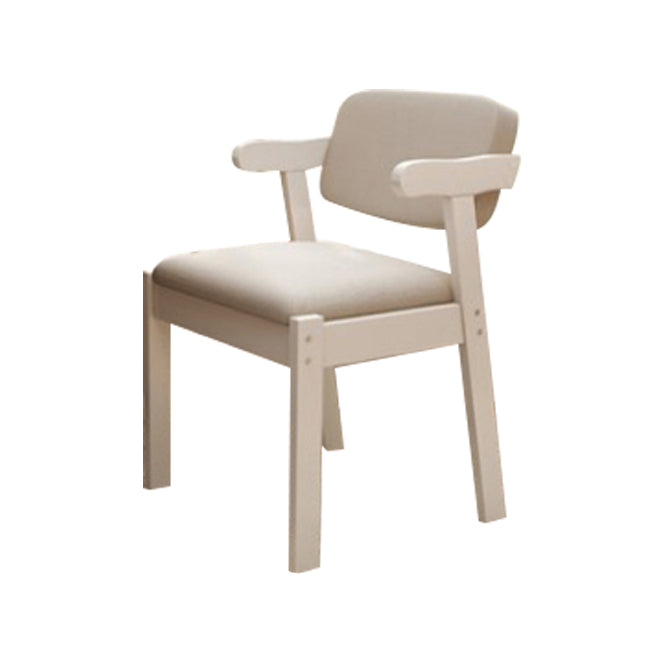 Contemporary Dining Side Chair Solid Wood Open Back Dining Side Chairs Light Gray 1 Piece White Clearhalo ' kitchen&dining_furn' 'Dining Chairs' 'Dining Tables & Seating' 'dining_chair' 'furn' 'furn_dining_chair' 'Furniture' 'furniture_dining_chair' 'Kitchen & Dining Furniture' 'kitchen' 3597939