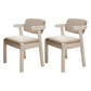 Contemporary Dining Side Chair Solid Wood Open Back Dining Side Chairs Light Gray 2 Piece Set White Clearhalo ' kitchen&dining_furn' 'Dining Chairs' 'Dining Tables & Seating' 'dining_chair' 'furn' 'furn_dining_chair' 'Furniture' 'furniture_dining_chair' 'Kitchen & Dining Furniture' 'kitchen' 3597940