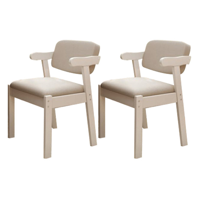 Contemporary Dining Side Chair Solid Wood Open Back Dining Side Chairs Light Gray 2 Piece Set White Clearhalo ' kitchen&dining_furn' 'Dining Chairs' 'Dining Tables & Seating' 'dining_chair' 'furn' 'furn_dining_chair' 'Furniture' 'furniture_dining_chair' 'Kitchen & Dining Furniture' 'kitchen' 3597940