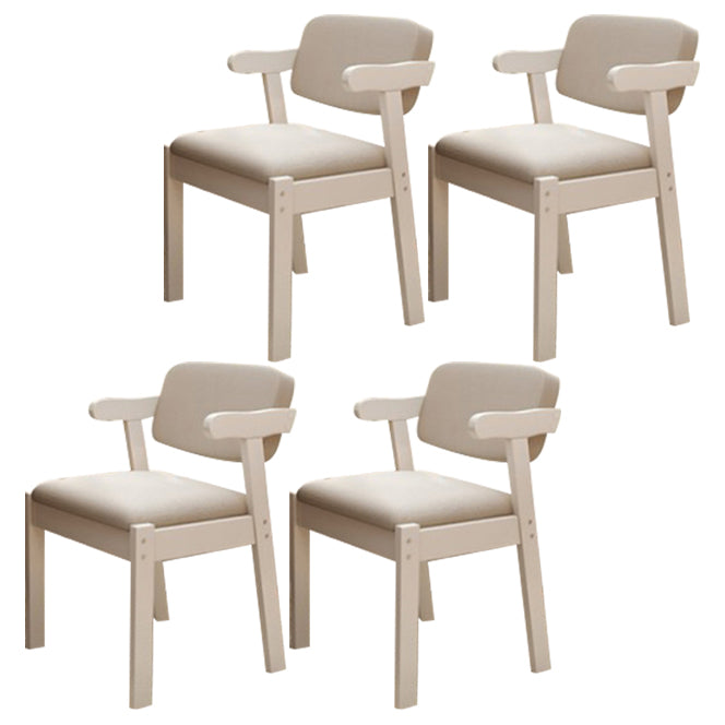 Contemporary Dining Side Chair Solid Wood Open Back Dining Side Chairs Light Gray 4 Piece Set White Clearhalo ' kitchen&dining_furn' 'Dining Chairs' 'Dining Tables & Seating' 'dining_chair' 'furn' 'furn_dining_chair' 'Furniture' 'furniture_dining_chair' 'Kitchen & Dining Furniture' 'kitchen' 3597941