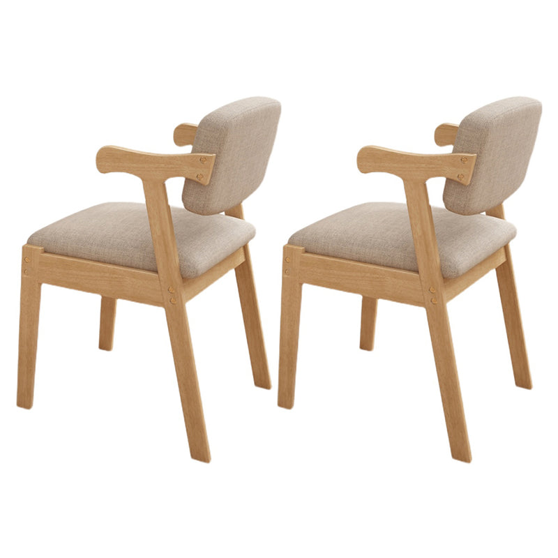 Contemporary Dining Side Chair Solid Wood Open Back Dining Side Chairs Light Gray 2 Piece Set Natural Wood Clearhalo ' kitchen&dining_furn' 'Dining Chairs' 'Dining Tables & Seating' 'dining_chair' 'furn' 'furn_dining_chair' 'Furniture' 'furniture_dining_chair' 'Kitchen & Dining Furniture' 'kitchen' 3597942