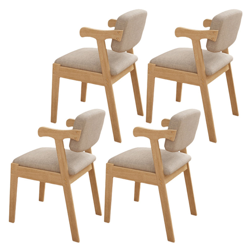 Contemporary Dining Side Chair Solid Wood Open Back Dining Side Chairs Light Gray 4 Piece Set Natural Wood Clearhalo ' kitchen&dining_furn' 'Dining Chairs' 'Dining Tables & Seating' 'dining_chair' 'furn' 'furn_dining_chair' 'Furniture' 'furniture_dining_chair' 'Kitchen & Dining Furniture' 'kitchen' 3597943